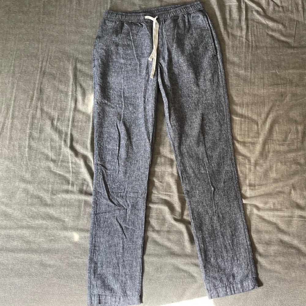 J.Crew blue linen dock pants. Size S. Inseam 30-31